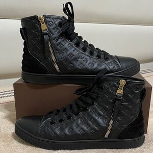 Louis Vuitton Black High-Top Sneakers